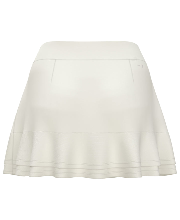 Essential Solid Double Flounce Tennis Skort (Brilliant White) 