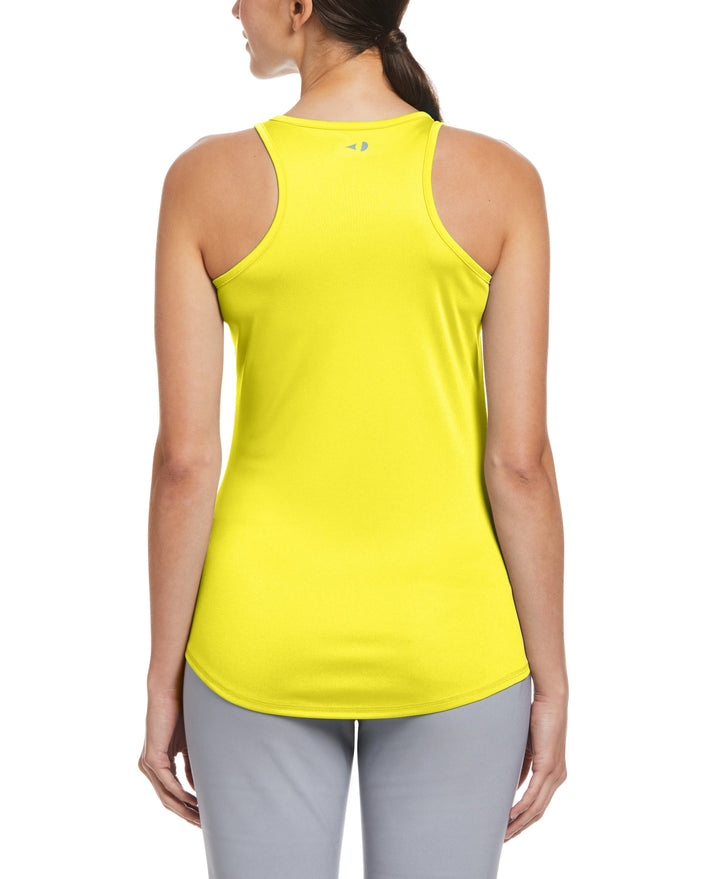 Essential Solid Tennis Tank with Mesh Front Panel (Lemon Fizz) 