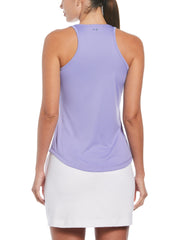 Essential Solid Tennis Tank with Mesh Front Panel (Deep Periwinkle) 