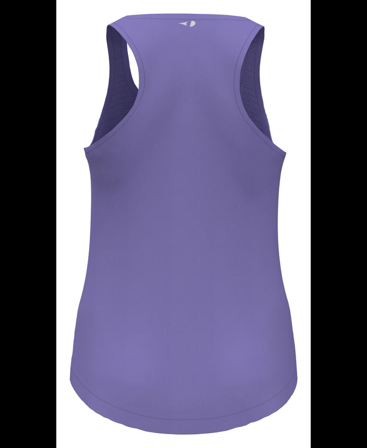 Essential Solid Tennis Tank with Mesh Front Panel (Deep Periwinkle) 