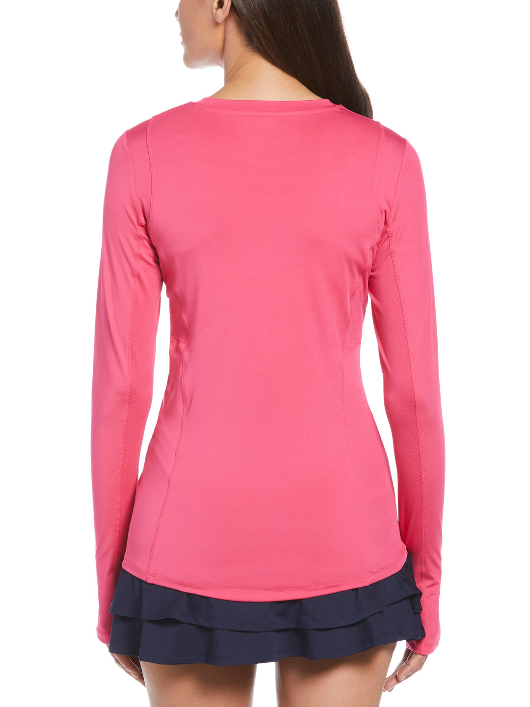 Fashion Sun Protection Tennis Shirt with Thumbholes (Beetroot Purple) 