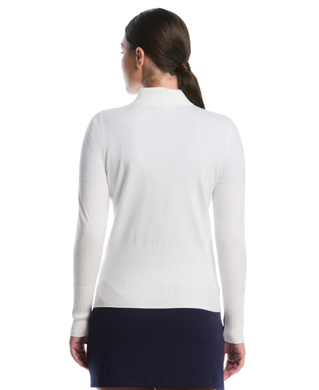 Women's Fine Knit Golf Sweater (Bright White) 
