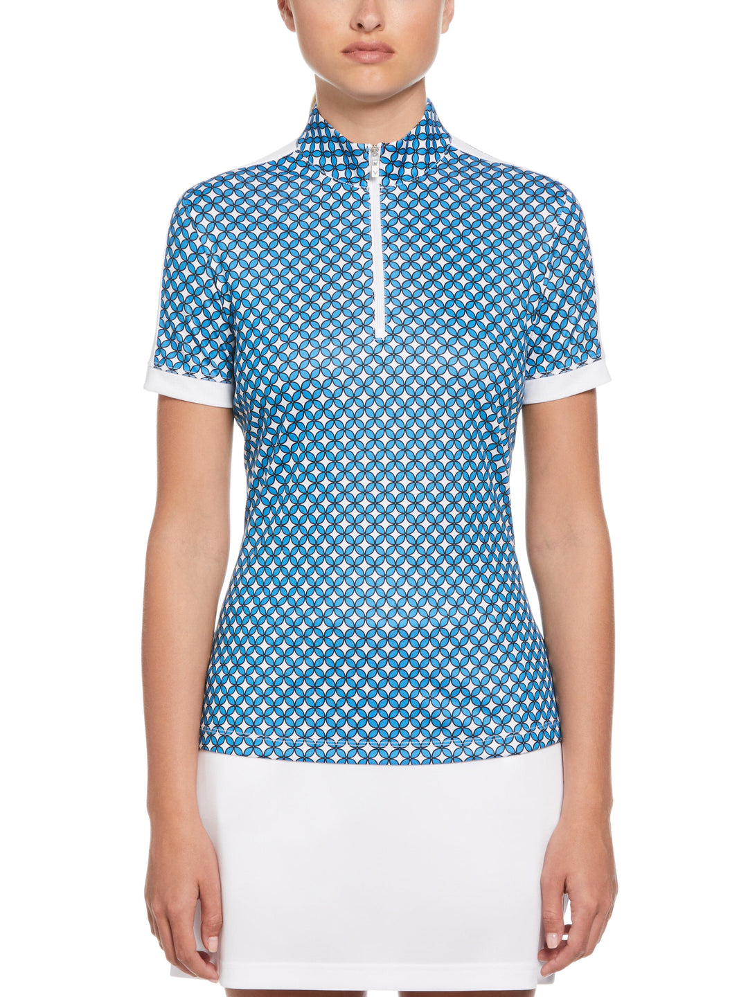 Women's Floral Geo Print Golf Polo