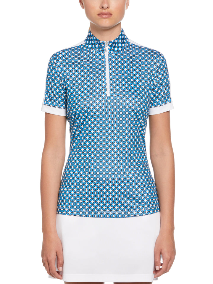 Women's Floral Geo Print Golf Polo