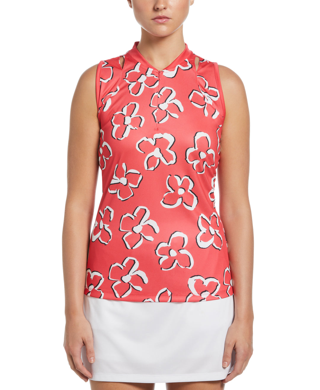 Floral Print Golf Polo (Paradise Pink) 