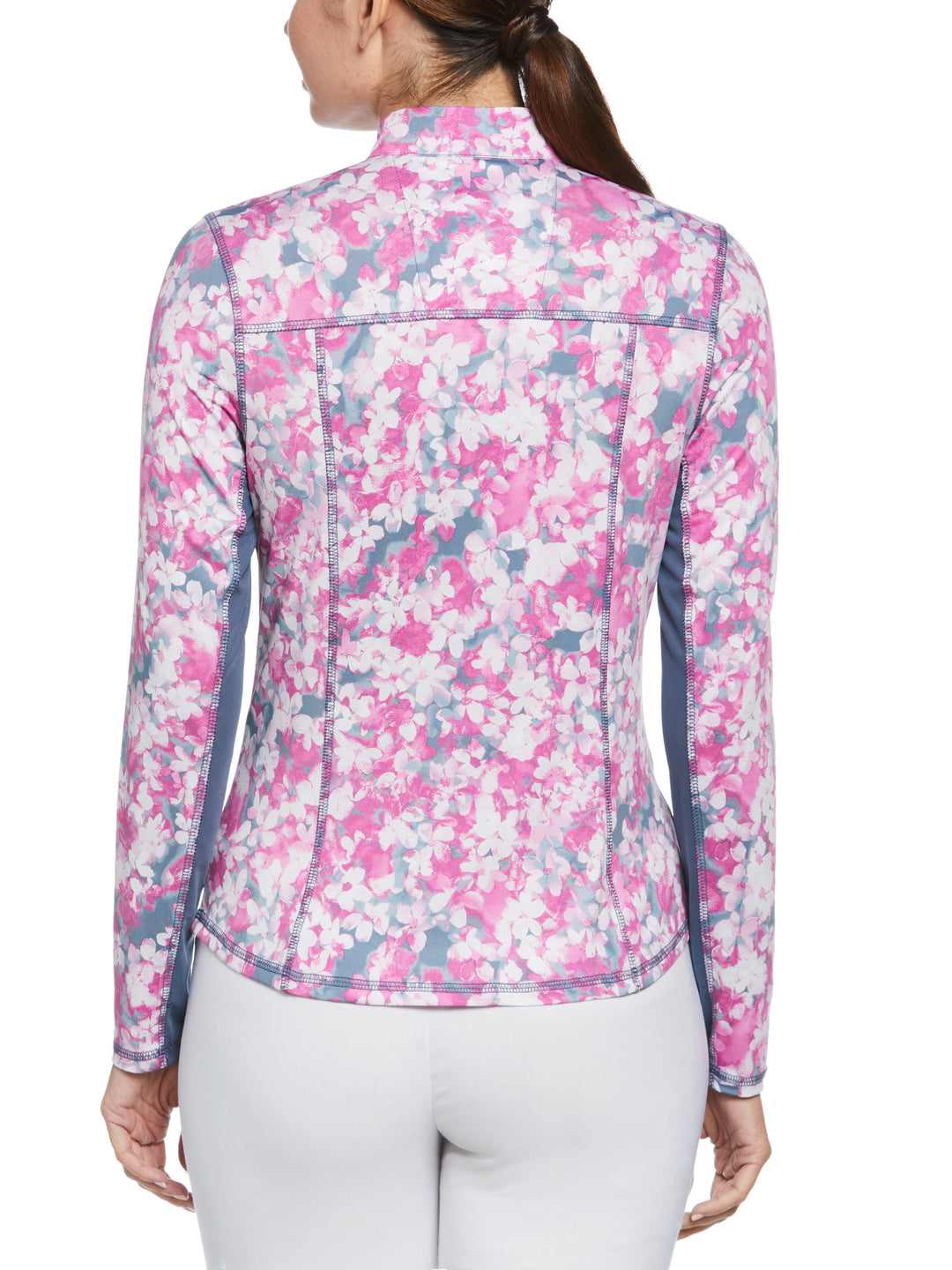 Women's Floral Print Sun Protection Golf Shirt