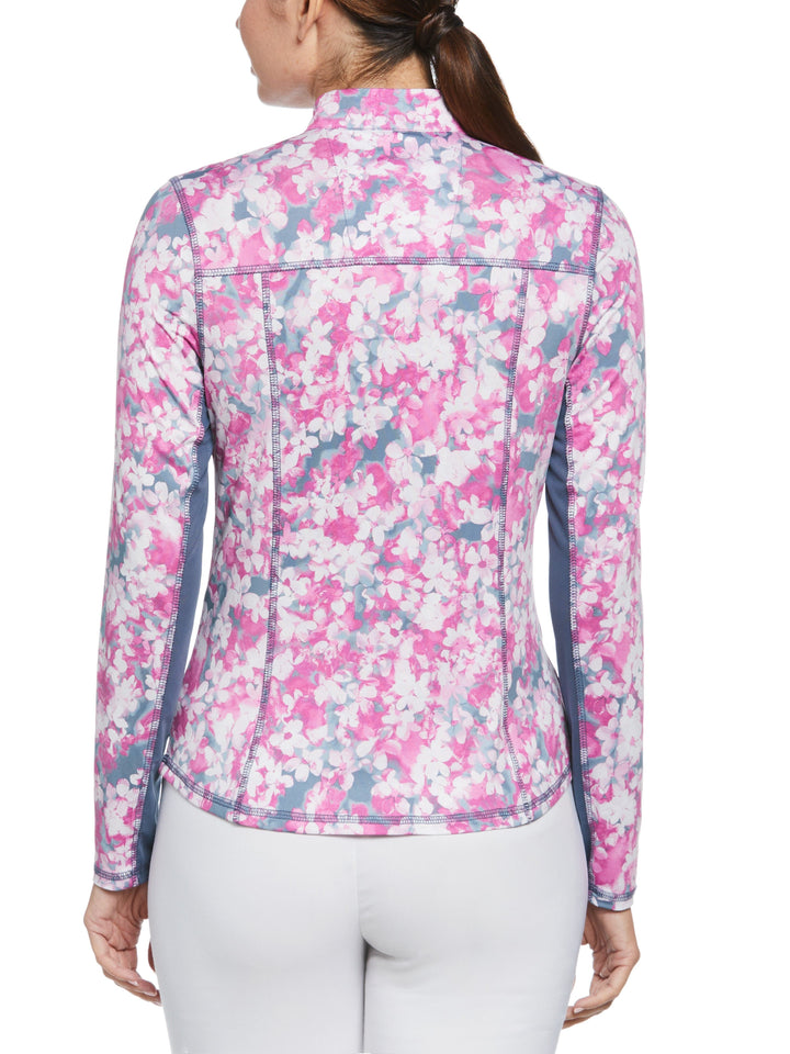 Women's Floral Print Sun Protection Golf Shirt
