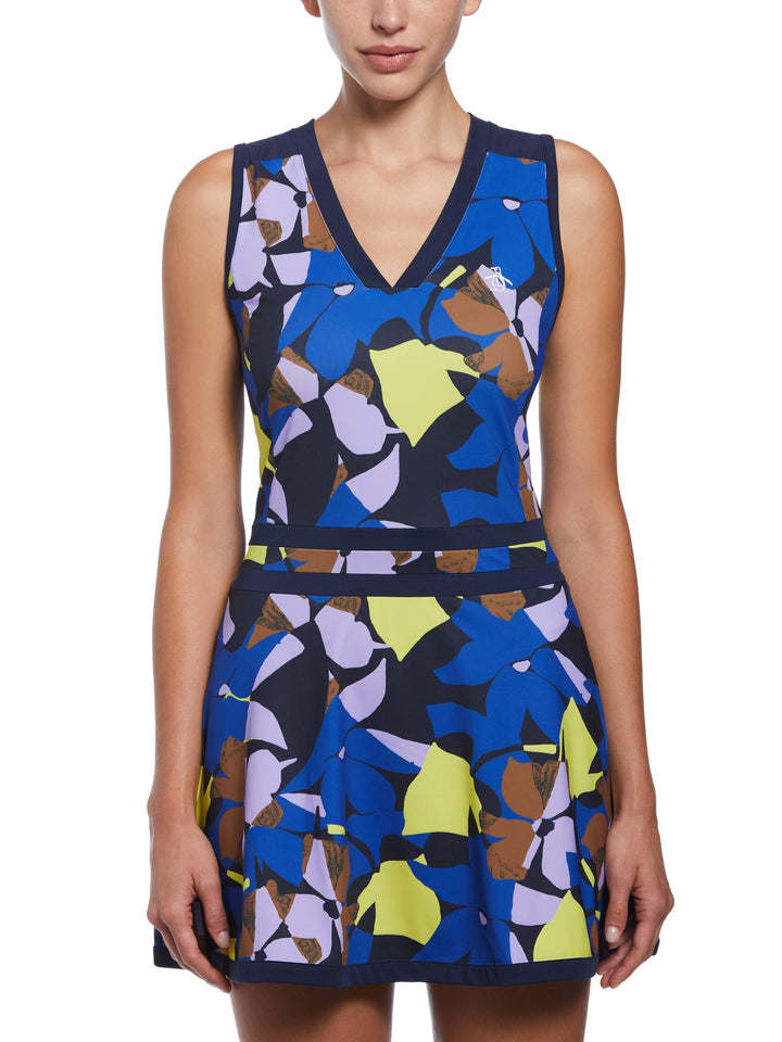 Floral Printed Tennis Dress (Black Iris) 