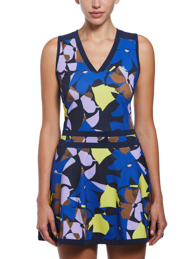 Floral Printed Tennis Dress (Black Iris) 