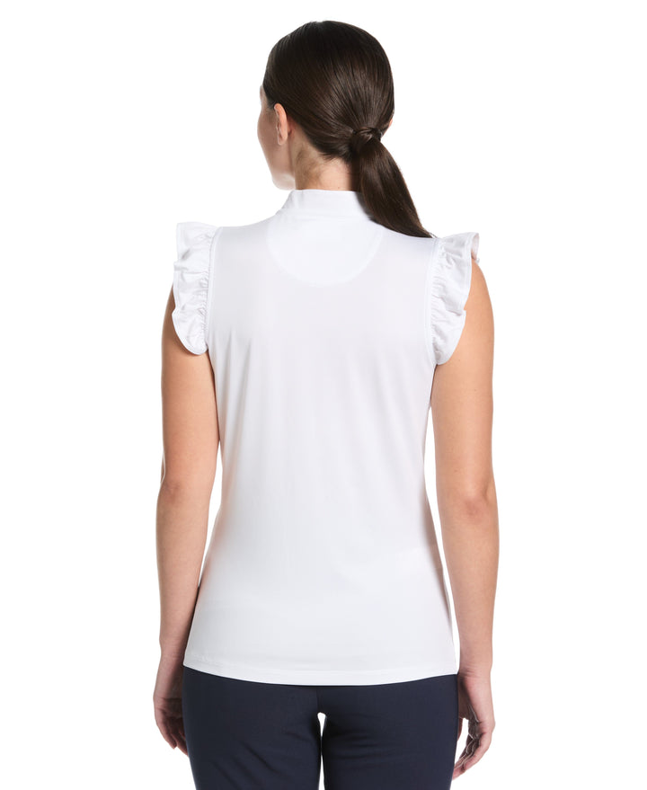 Short Sleeve Flutter Golf Polo (Bright White) 