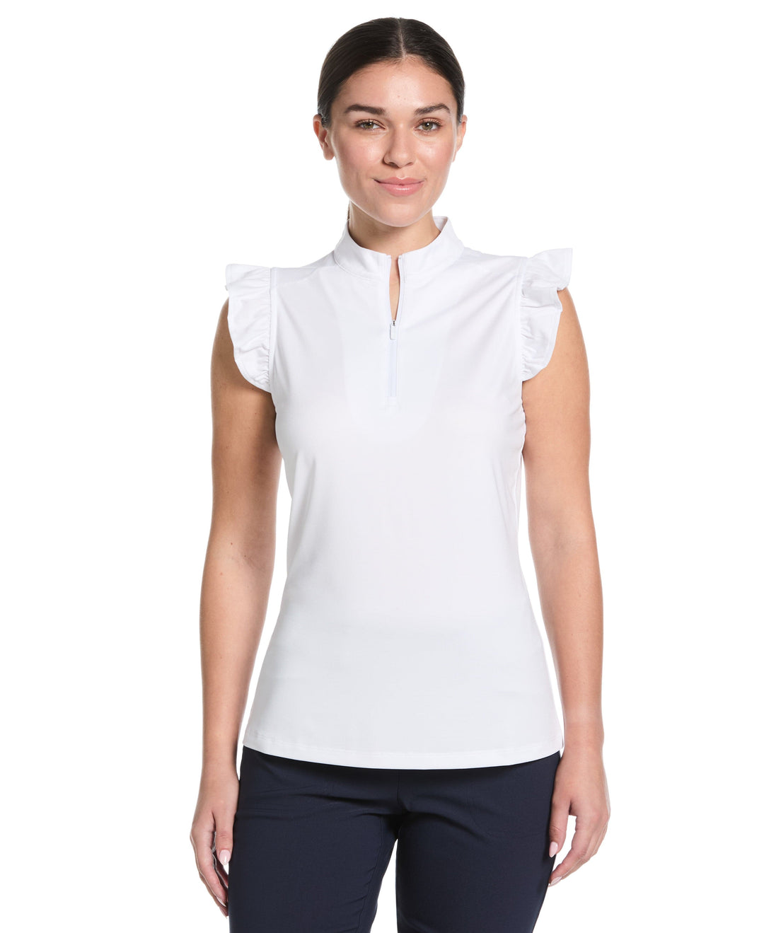 Short Sleeve Flutter Golf Polo (Bright White) 