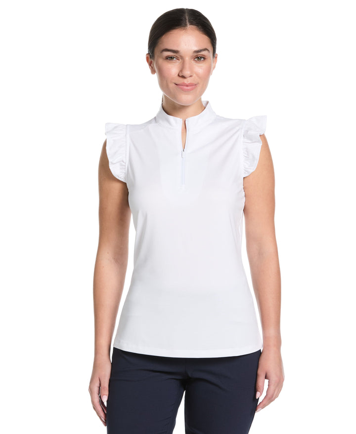 Short Sleeve Flutter Golf Polo (Bright White) 