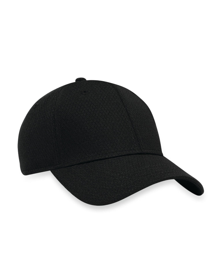 Front Crested Structured Golf Hat (Black) 