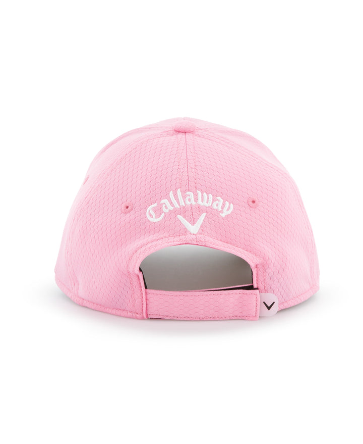 Women's Front Crested Structured Golf Hat (Fuschia Pink) 