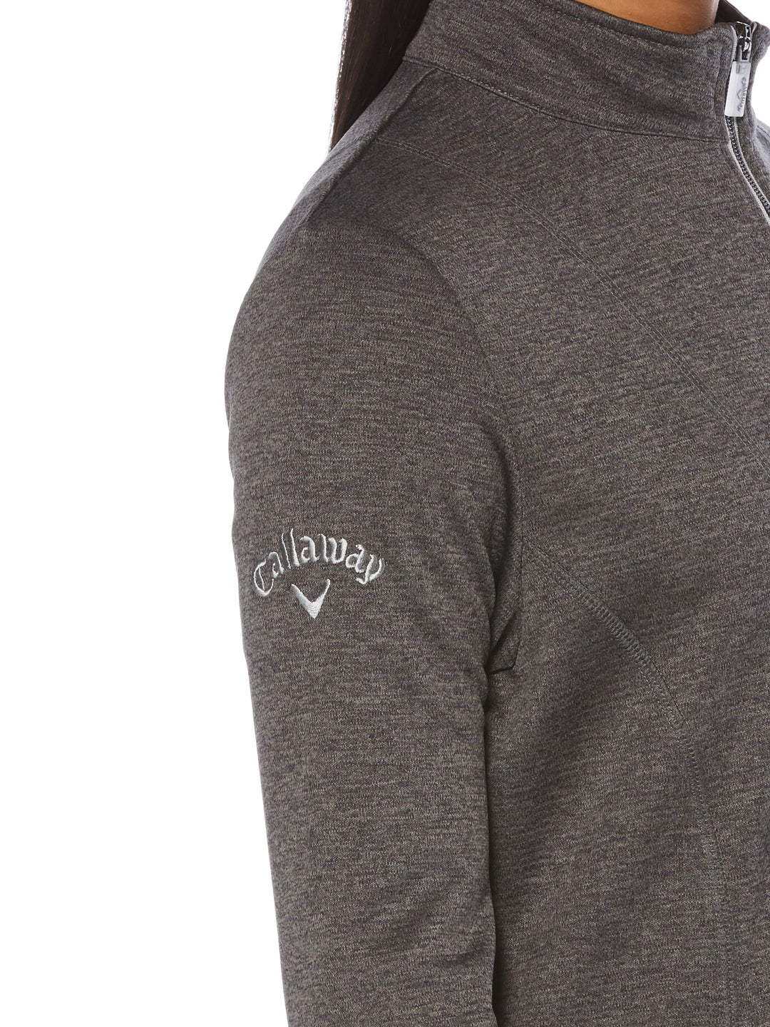 Women's Full Zip Thermal Mock Pullover