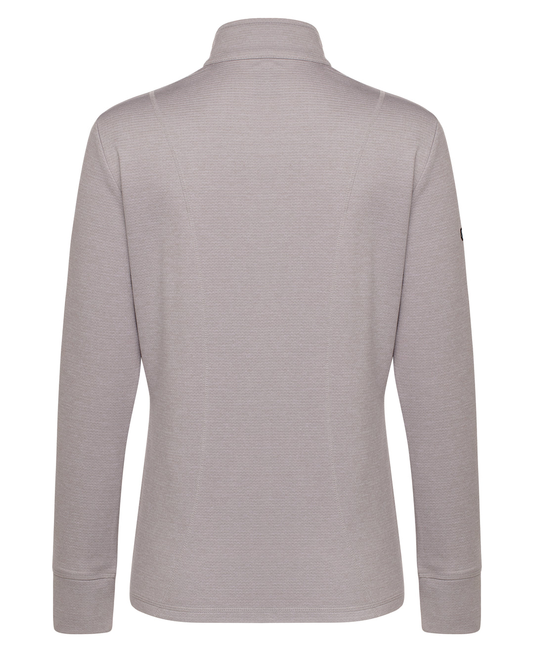 Womens Full Zip Thermal Mock Pullover (High Rise Heather) 