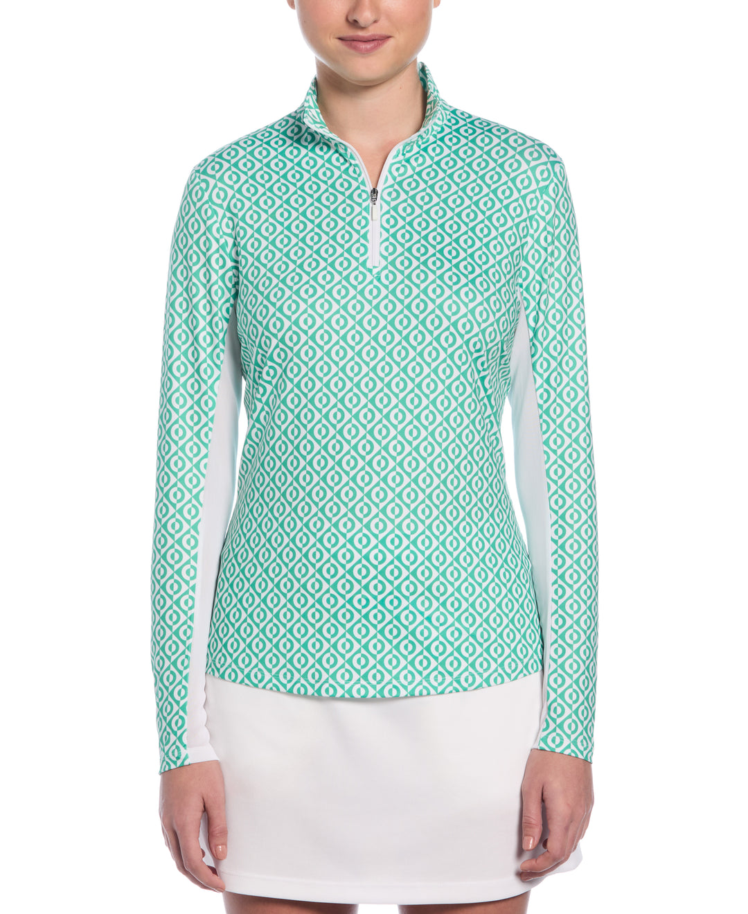 Geo Print Golf Shirt (Mint) 