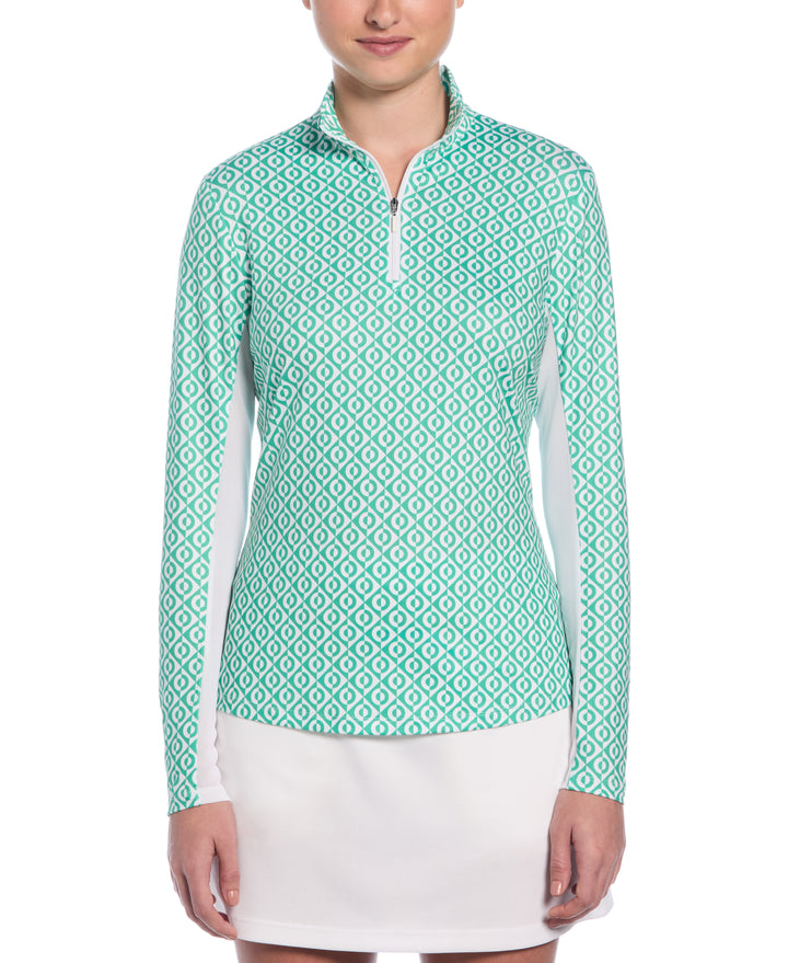 Geo Print Golf Shirt (Mint) 