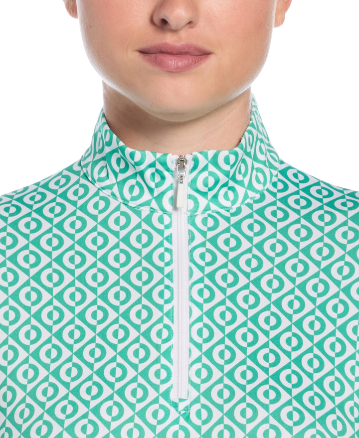 Geo Print Golf Shirt (Mint) 