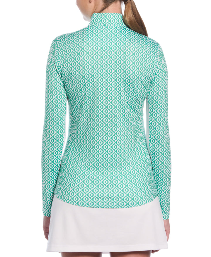 Geo Print Golf Shirt (Mint) 