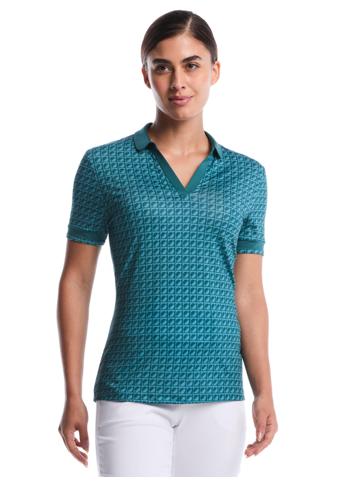 Women's Geo Printed Polo