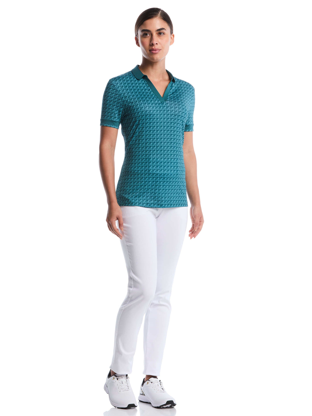 Women's Geo Printed Polo