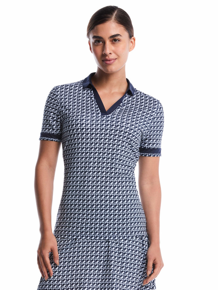 Women's Geo Printed Polo