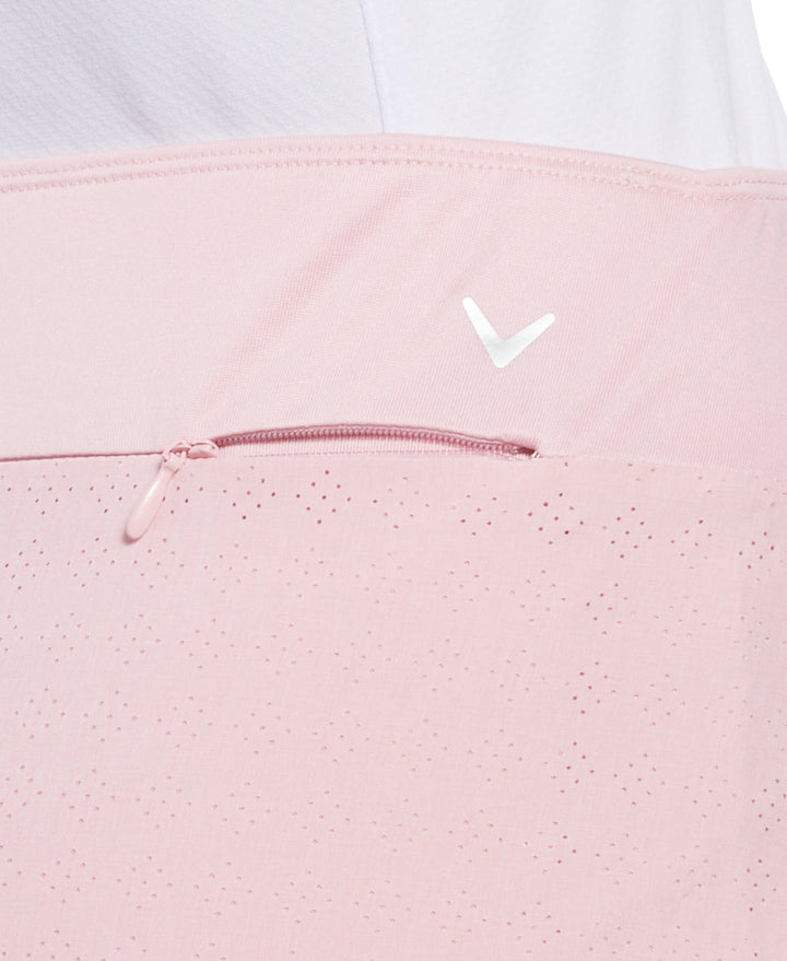 16" Heather Perforated Golf Skort (Pink Nectar Htr) 