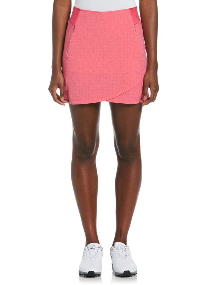 Womens Heather TrueSculpt Golf Skort (Raspberry Sorbet Hthr) 