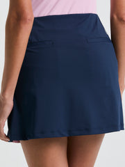 Women's High Waisted Color Block Golf Skort With Pleats