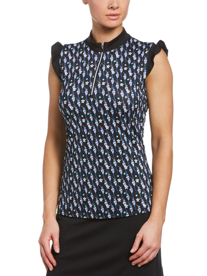 Women's Hummingbird Print Golf Polo