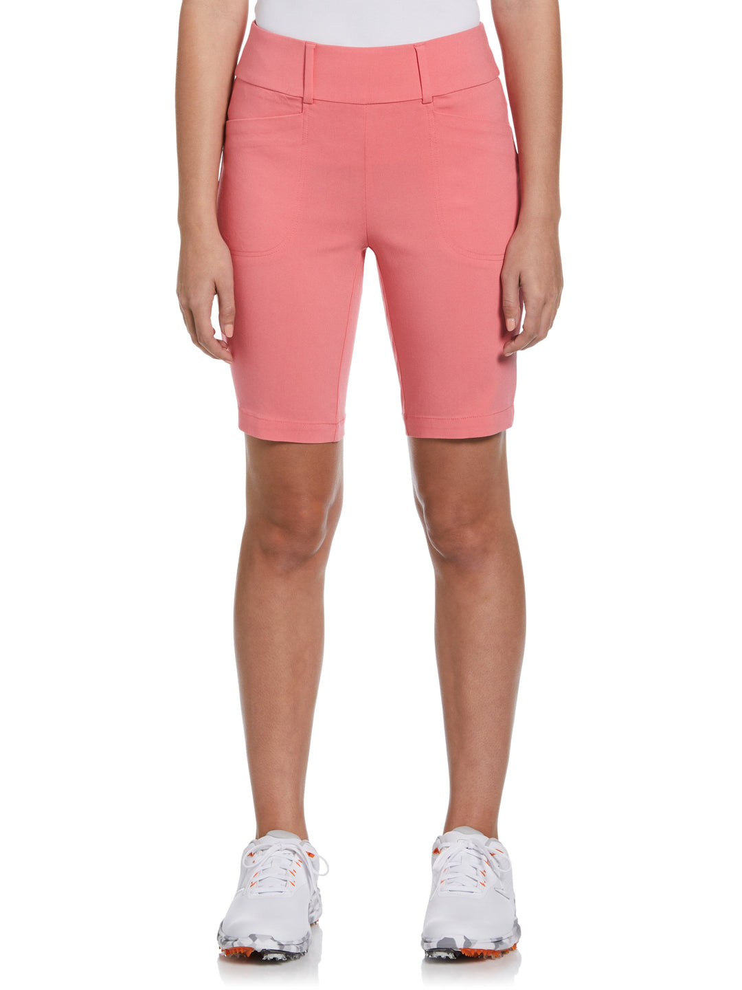 Inseam Stretch Tech Pull On Shorts (Coral Paradise) 