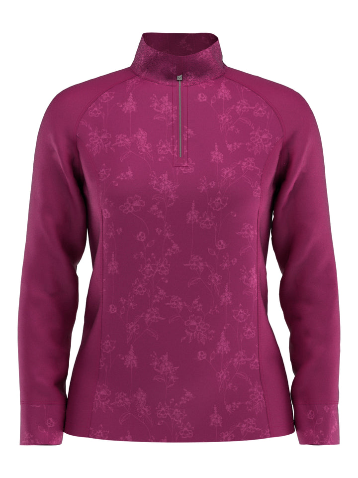 Women's Jacquard Floral Print Sun Protection Pullover