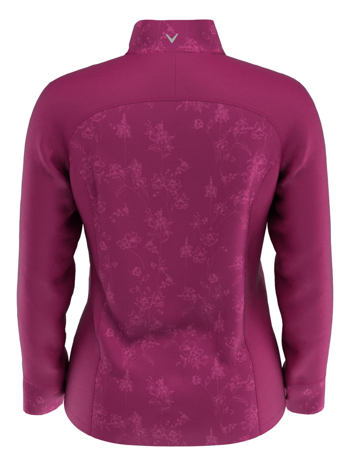 Women's Jacquard Floral Print Sun Protection Pullover