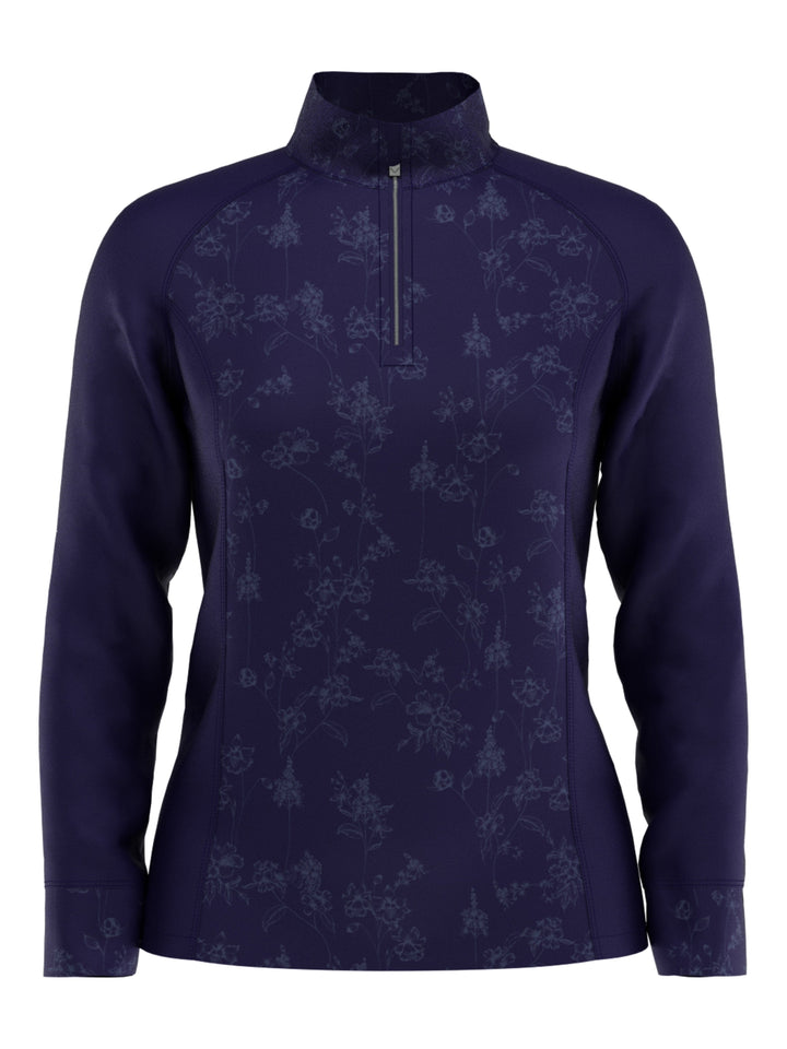 Women's Jacquard Floral Print Sun Protection Pullover