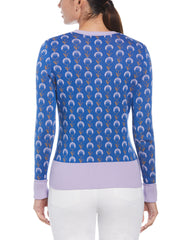 Jacquard Floral Sweater (Nautical Blue) 
