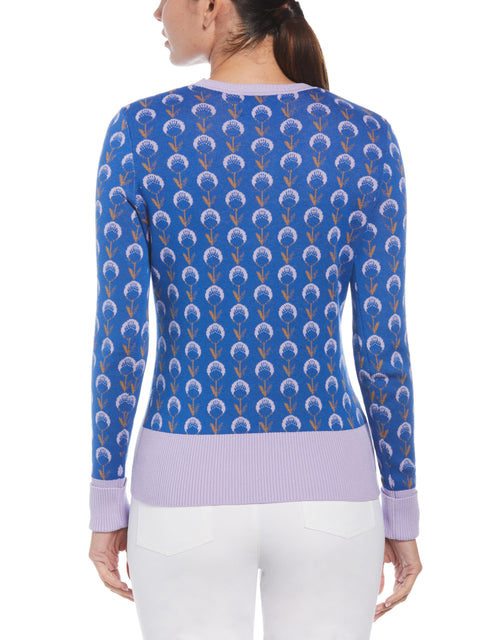 Jacquard Floral Sweater (Nautical Blue) 