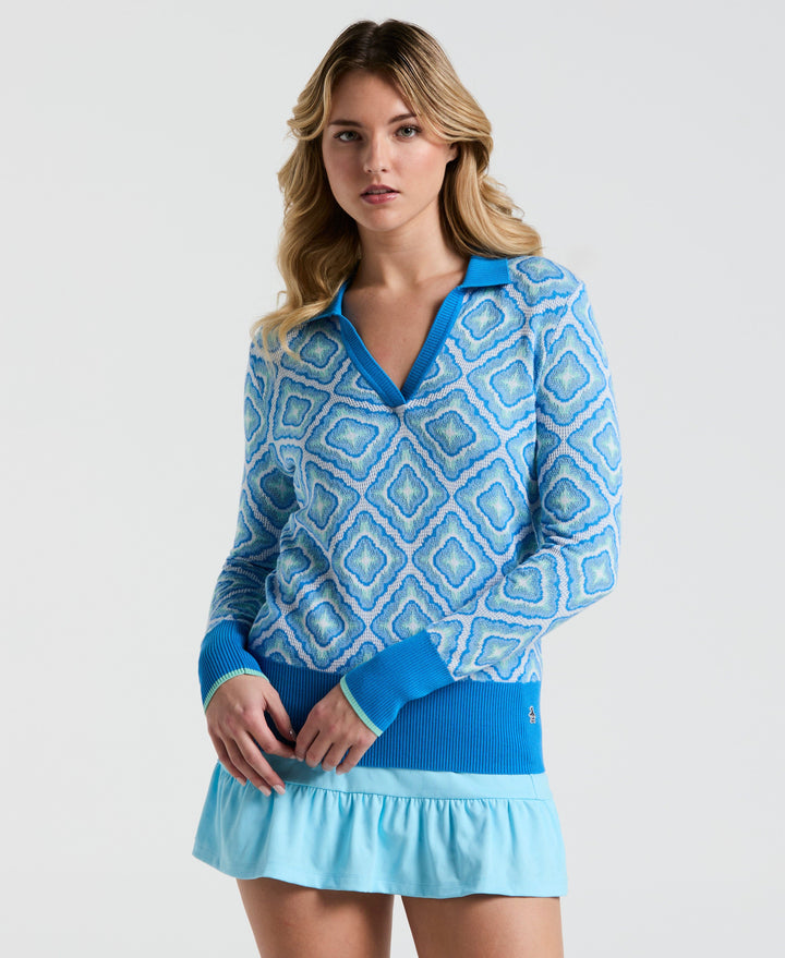 Lattice Golf Sweater (French Blue) 