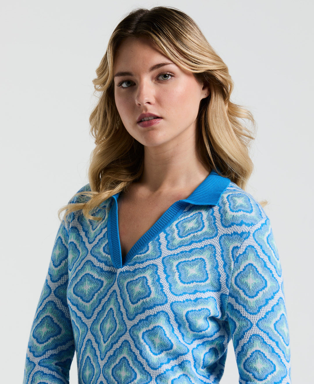 Lattice Golf Sweater (French Blue) 