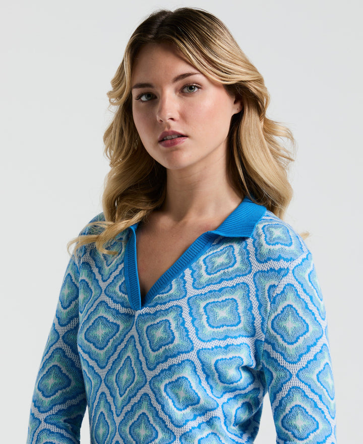Lattice Golf Sweater (French Blue) 