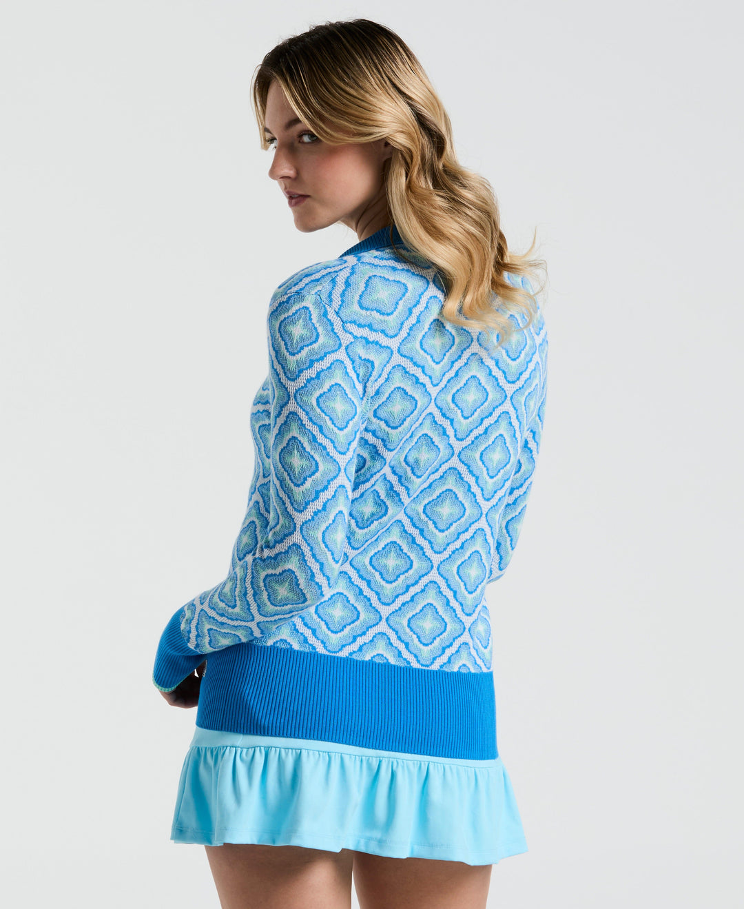 Lattice Golf Sweater (French Blue) 
