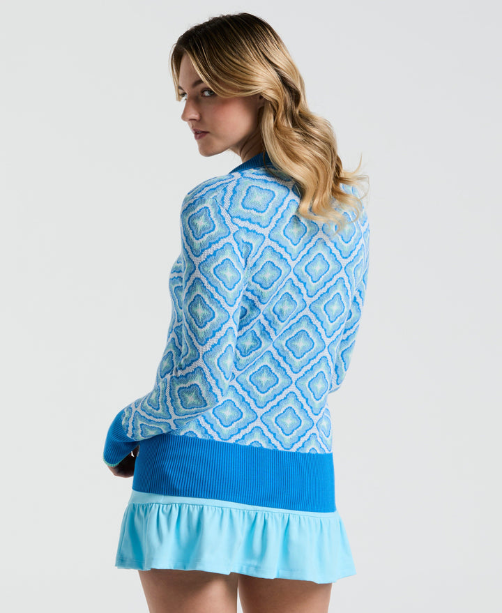 Lattice Golf Sweater (French Blue) 