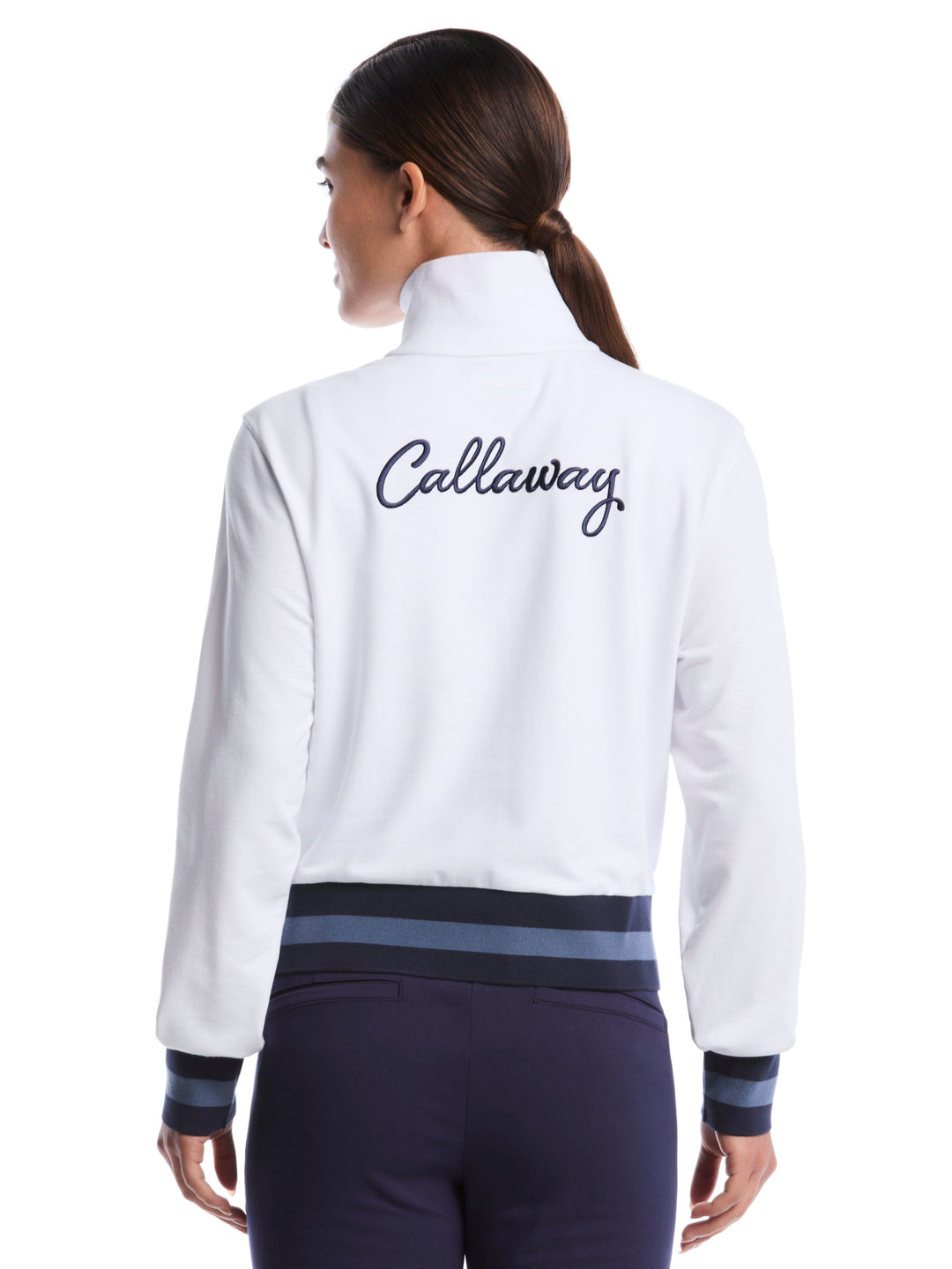 Women's Lightweight Cropped Quarter Zip Golf Jacket