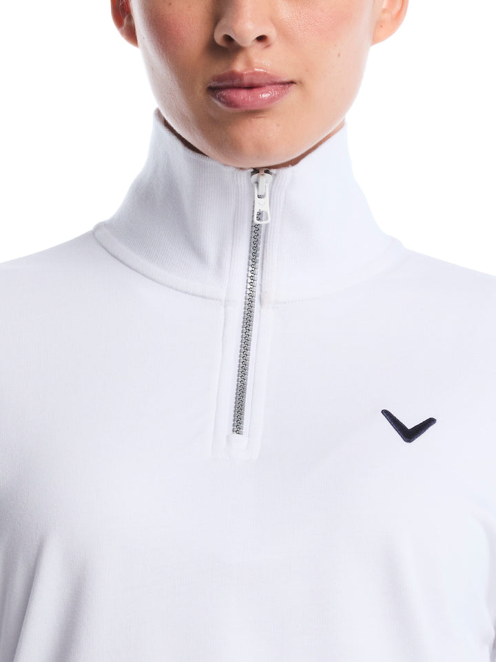 Women's Lightweight Cropped Quarter Zip Golf Jacket