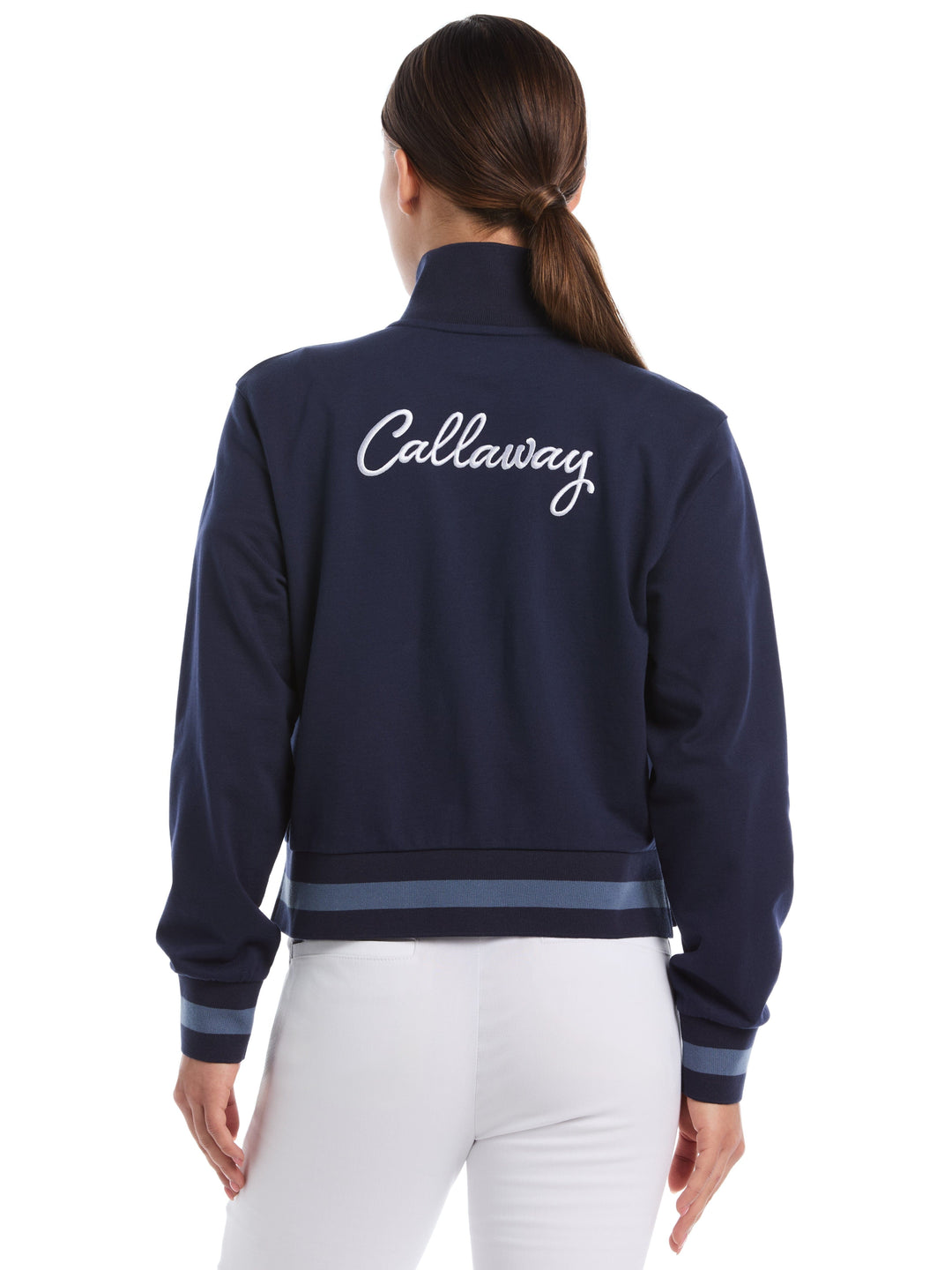 Women's Lightweight Cropped Quarter Zip Golf Jacket