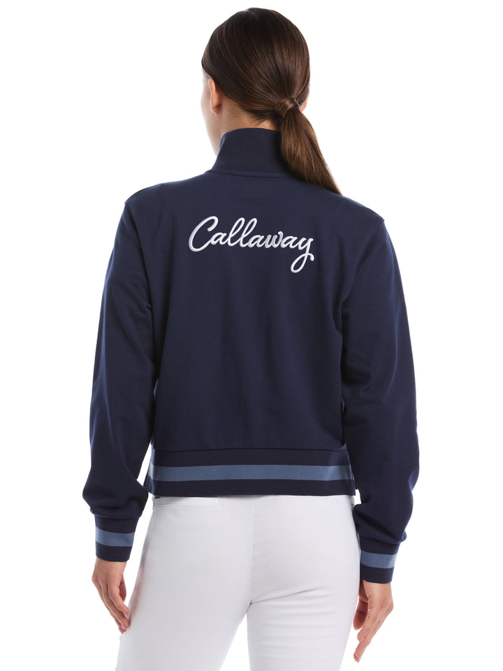 Women's Lightweight Cropped Quarter Zip Golf Jacket