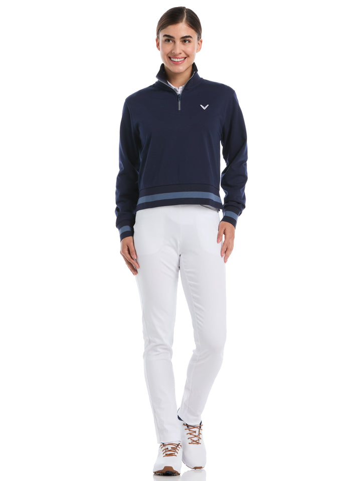 Women's Lightweight Cropped Quarter Zip Golf Jacket