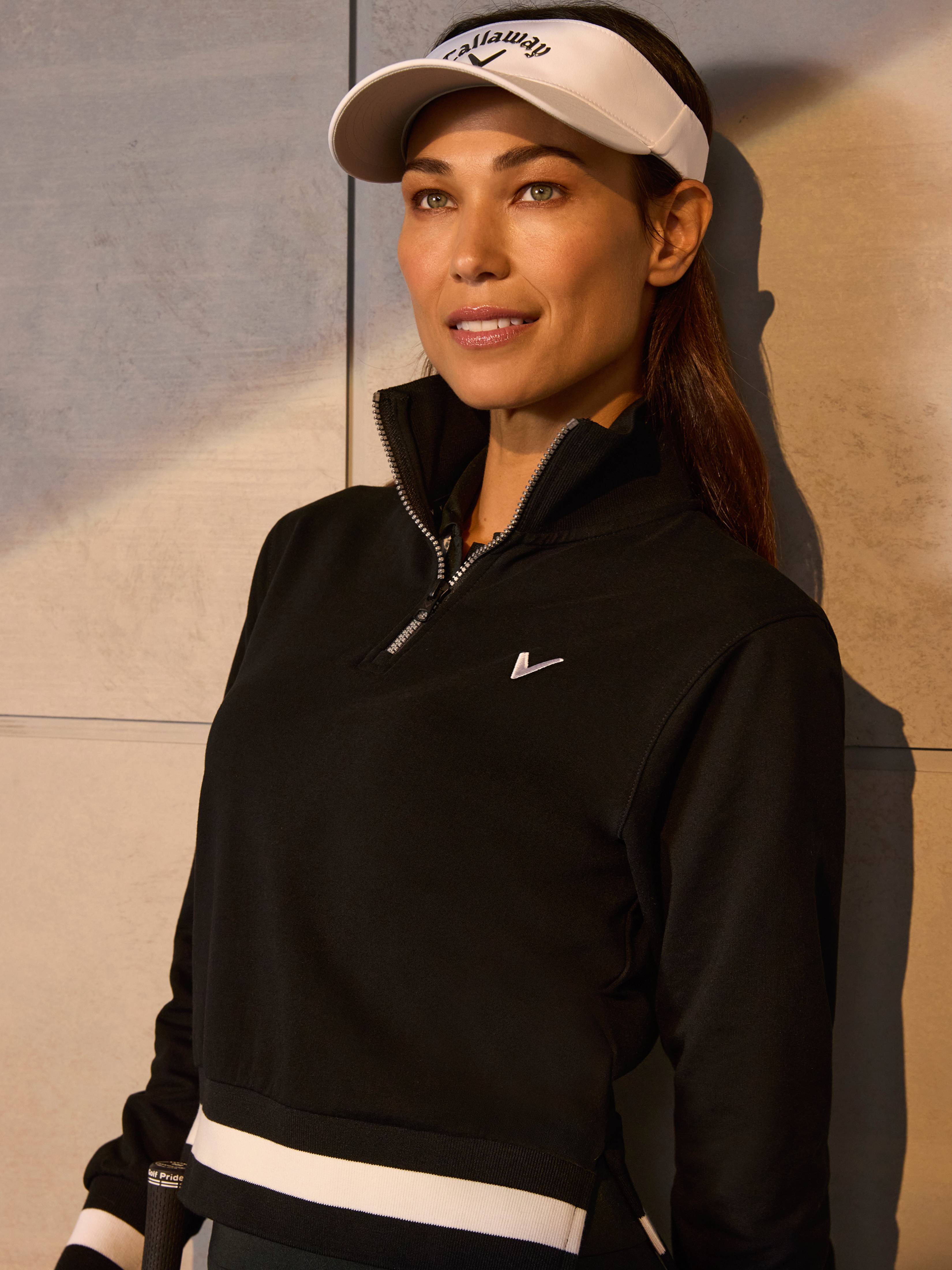 Women's Lightweight Cropped Quarter Zip Golf Jacket – Golf Apparel
