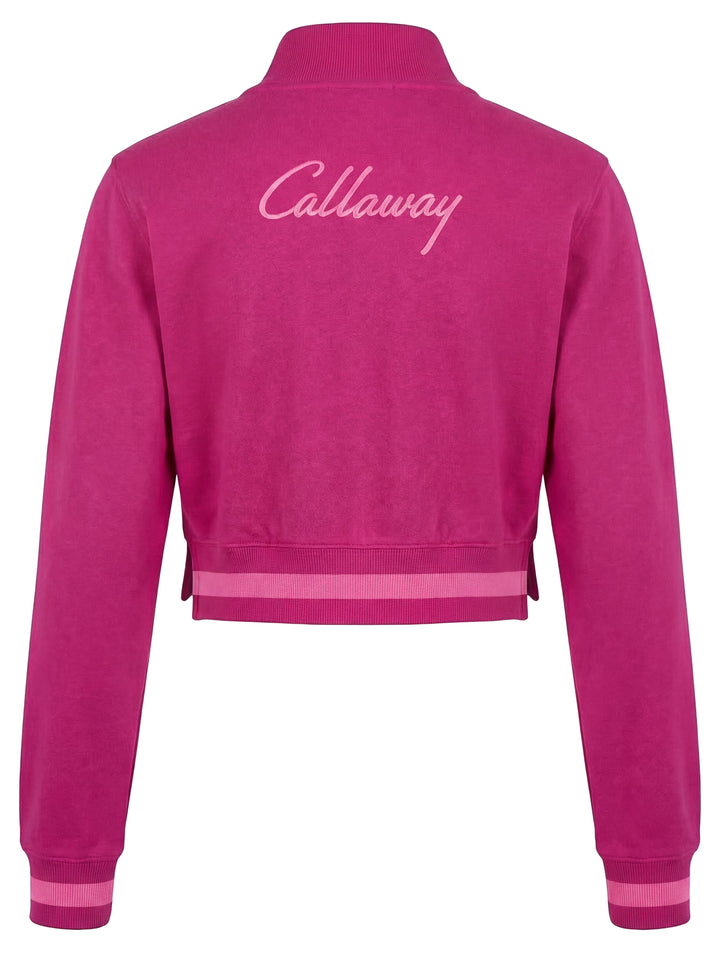 Women's Lightweight Cropped Quarter Zip Golf Jacket