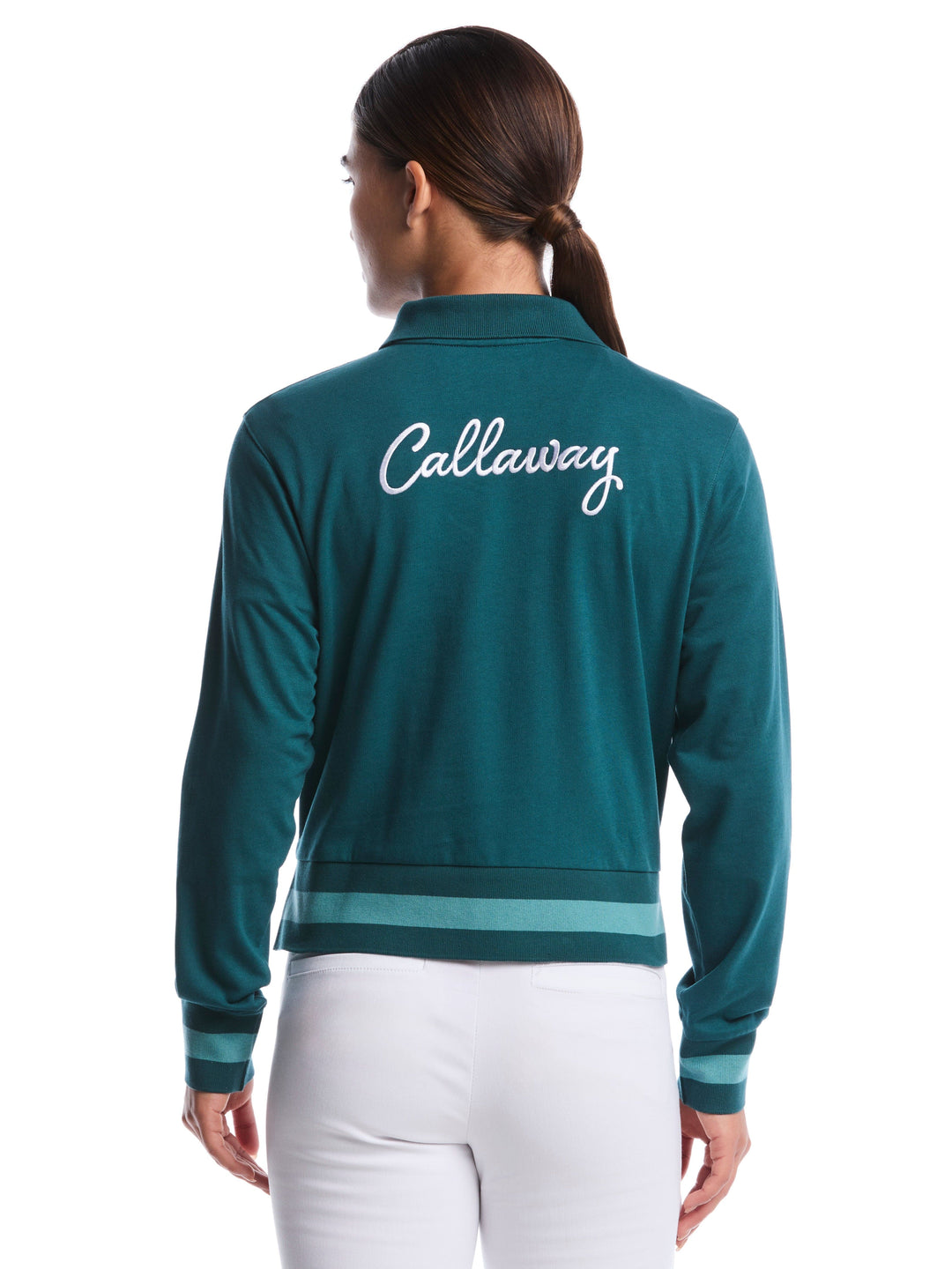 Women's Lightweight Cropped Quarter Zip Golf Jacket